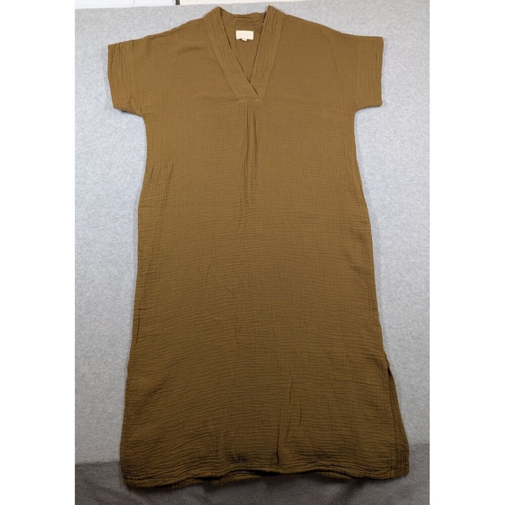Honest Cotton Women Dress‎ Small Medium Tulum Gauze Cotton Tunic Lagenlook Beach